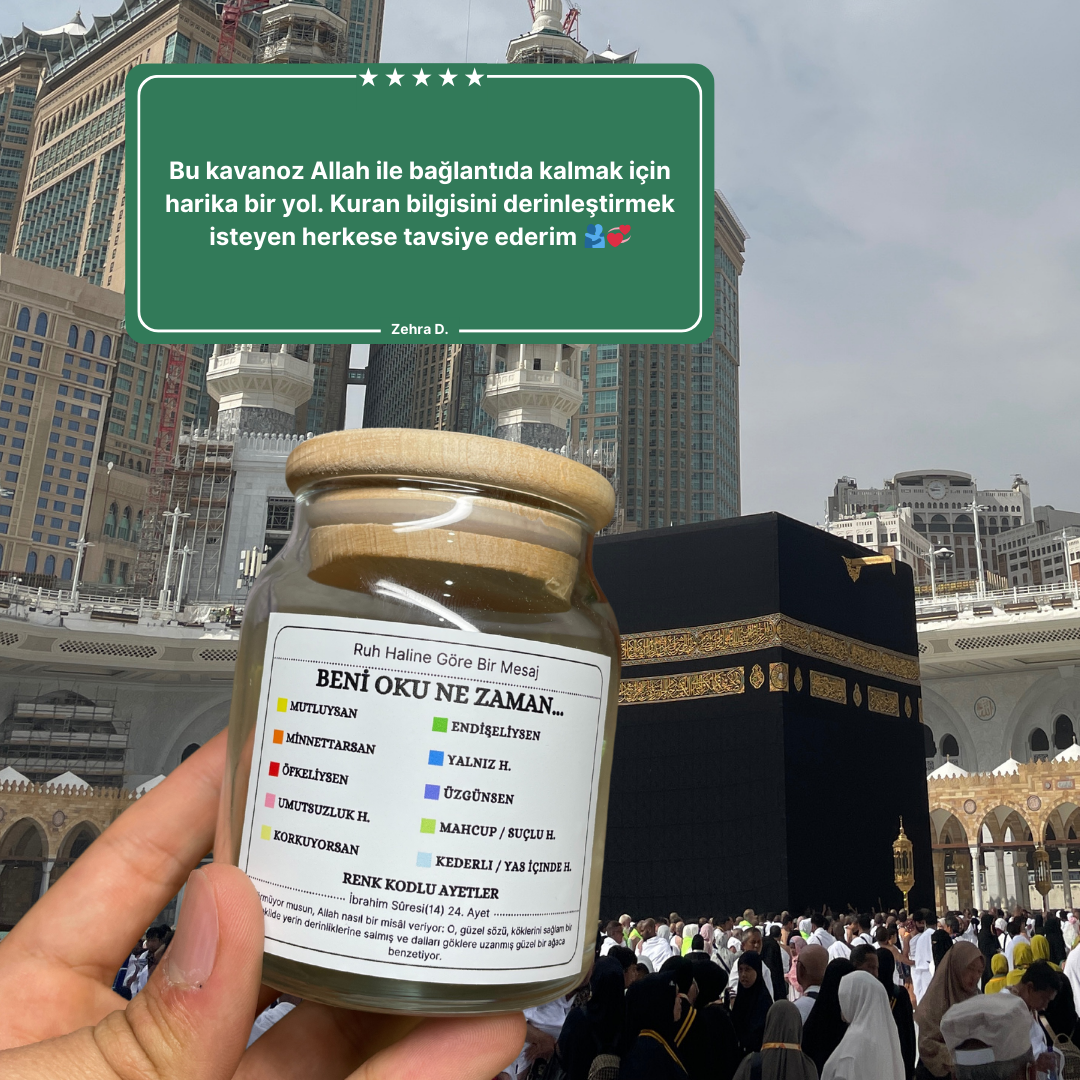 Nurhanem™ Huzur Kavanozu – 140 Ayet – 10 Renkli 🌿