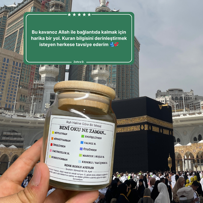 Nurhanem™ Huzur Kavanozu – 140 Ayet – 10 Renkli 🌿