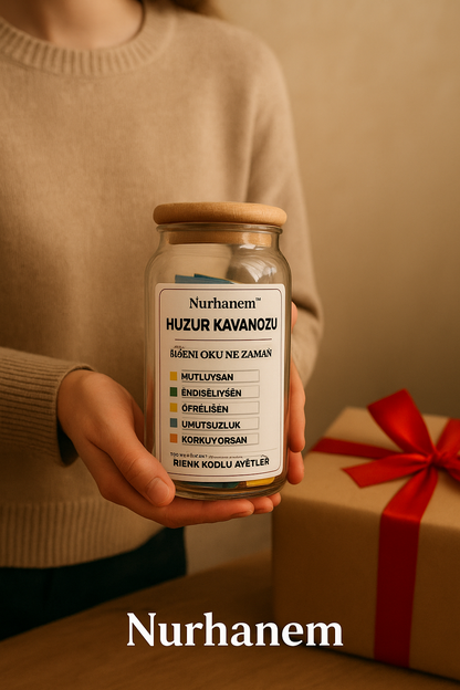 Nurhanem™ Huzur Kavanozu – 140 Ayet – 10 Renkli 🌿